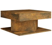 vidaXL Mesa de centro madera contrachapada 57x57x30 cm Blanco, Negro, Roble Sonoma Mesita de Salón o Comedor o Auxiliar Mesa de Café Meuble Salón