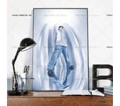 1PC Pop Jungkook 3D Singer Poster Self-adhesive Art Waterproof Paper Sticker Coffee House Bar Room Wall Decor