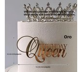 1/3/5 pcs Queen Princess Happy Birthday Acrylic Cake Topper Insert Queen Acrylic Cake Decoration Side Wedding Party Ornaments