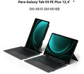 AJIUYU Magic Keyboard For Samsung Galaxy Tab S9 FE Plus 12.4" SM-X610 X616B S9+ SM-X810 X816B TouchPad Backlight Separable Cover