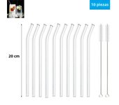 1/2/4/8/10Pcs Reusable Drinking Straw Glass Straws High Borosilicate Glass Straw Eco-friendly Glass Tube Party Bar Drinkware