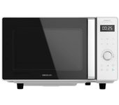 Cecotec 1675 GrandHeat 2500 Flatbed Touch White. Microondas sin Plato Digital de 800 W 25 L Panel de Control Táctil 8 Funciones Preconfiguradas Temporizador.