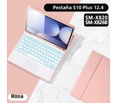 Backlit Touchpad Keyboard Case For Samsung Galaxy tab S10 Plus S10+ 12.4 SM-X820 5G SM-X826B 2024 Cover Korean Hebrew Keyboard