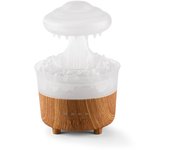 Deshumidificador Humidificador Giratorio de Nube de Lluvia con Luces LED de 7 Colores, Temporizador de 3 Niveles y Función de Aromaterapia – Perfecto para Relajación y Purificación del Aire, Humidificador de Aire