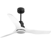 Ventilador de techo Reversible Termostato Dimable Wifi Motor DC Techos Inclinados Mando a Distancia Luz tres tonos Adaptador 2/3 Aspas Hypersilence Memoria