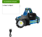 6500000LM Most Powerful Headlight Long Shot 5000M Super Bright Head Lantern Dimmable Head Flashlight For Climbing Fishing Work