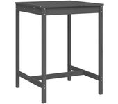 Mesa de Jardín Madera maciza Pino gris 82,5x82,5x110 cm