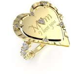 Guess Anillo Mujer All Of Us De Acero Dorado Talla Europea 52 Talla España