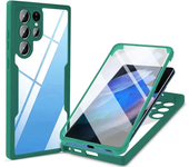 360 Full Screen Protection HD Transparency Phone Cover Case for Samsung S24 Ultra S23 Plus S22 S21 FE A55 A35 A25 A15 4G 5G