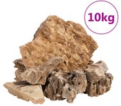 vidaXL Piedras de dragón marrón 10 kg 5-30 cm