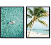 Set de 2 cuadros calidad premium con marco de madera - 30x40 cm o 50x70 cm - POSTER LAB