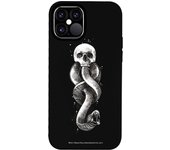 Funda original compatible con iPhone 12 - 12 Pro Negro con un diseño de Harry Potter Dark Mark