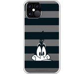 Funda original compatible con iPhone 12 o 12 Pro con un diseño de Pato Lucas Franjas Negras