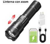 100000 Lumens Super Bright Long Range LED Flashlight Tactical Flashlight Outdoor Waterproof Flashlight Camping Lantern Torch