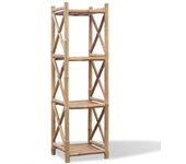 vidaXL Estantería de Bambú Cuadrada de 3 Niveles Altura 81 cm, 117 cm, 152 cm Mueble Almacenaje Estantería para Oficina, Estudio, Dormitorio Estantería/Librería/ mueble de Almacenamiento