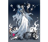 Tim Burton Corpse Bride Movie Diamond Painting Kits Horror Skull Bride Emily Victor Photo Art Cross Stitch Mosaic Home Decor