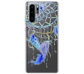 Tumundosmartphone Funda Gel Transparente para Huawei P30 Pro diseño Plumas Dibujos
