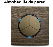 1 2 3 4 Gang Wall Light Switch, Wood Color Aluminum Frame, Impulse Momentary Switch,Round Button, L6, Wallpad