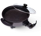 Multi cazuela Sogo Paellera Pizza Pan - Tapa Cristal - 32Cm X 5Cm Fondo- 1500W