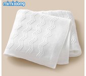 Mantas de DOT para Bebe, 100x80cm, ropa de Cama para Niño y Niña, colcha a Cuadros, cochecito para recién nasido, urdibre, Moda Super suave, Rayas sólidos