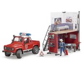 Bruder Estación de Bomberos y Land Rover Defender - Diversión Garantizada | Interacción Realista
