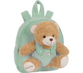 SAFTA -  TURQUESA Mochila Preescolar con Compartimento principal con cremallera - Mochila Infantil con Osito de peluche extraible en panel frontal - Mochila cole Hombreras acolchadas ajustables. Asa de mano en la parte superior