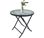 Mesa bistro redonda mesa de balcón mesa de jardín tapa de cristal mesa plegable jardín camping 70 cm Ø Sonlas Mesa bistro redonda mesa de balcón mesa de jardín tapa de cristal mesa plegable jardín camping 70 cm Ø Sonlas