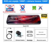 4K Rearview Mirror Carplay & Android AutoWifi Video Recorder 10/12Inch Dash Cam for Car DVR GPS Navigation Reversing Camera