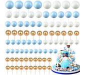 110pcs Mini Balloon Cake Topper Decoration Balls DIY Cake Insert Topper Baking Decor for Anniversary Graduation Birthday