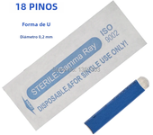 100 PCS 18 Pin U Shape Tattoo Needles Permanent Makeup Eyebrow Embroidery Blade For 3D blading Manual Tattoo Pen