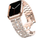 Diamond Strap for Apple Watch 10 9 8 7 SE X 40/44mm 41/45mm 42/46mm 49mm Ultra Luxury Band Metal For iWatch Series 10 9 8 7 se