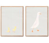 Set de 2 cuadros calidad premium con marco de madera - 30x40 cm o 50x70 cm - POSTER LAB
