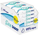 Dodot Toallitas Aqua Pure para Bebé, 99% Agua 14 Paquetes (7x2 Gratis)