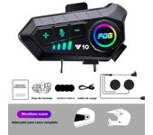 Motorcycle Helmet Headset Bluetooth 5.3 IPX6 Waterproof Noice Reduction Earphone Wireless Hands-Free Call Phone Kit Headphone