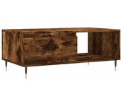 vidaXL Mesa de centro madera contrachapada 90x50x36,5 cm Blanco, Negro, Blanco brillante Mesita de Salón o Comedor o Auxiliar Mesa de Café Meuble Salón