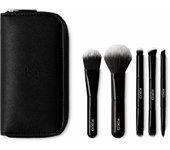 KIKO Milano Travel Brush Set, Estuche de viaje con cinco brochas/pinceles profesionales