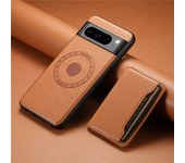 EUCAGR 2 In 1 Luxury Business Magnetic m=Magsafe Leather Phone Case For Google Pixel 9 8 7 6 Pro Holder Cover For Pixel 8A 7A 6A