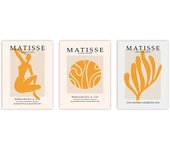 Set de 3 cuadros calidad premium con marco de madera - 30x40 cm o 50x70 cm - POSTER LAB