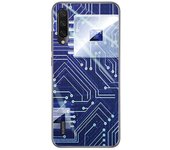 Tumundosmartphone Funda Gel Tpu para Xiaomi Mi A3 diseño Circuito Dibujos