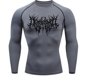 Thorns Print Gym Compression Shirt Men's Running Fitness Workout Summer Quick-Drying Short-Sleeved Sports Sportswear Rash Guard