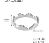 Encanto Juego de anillos de reina de diseño Simple para mujer, anillo abierto de acero inoxidable, joyería de lujo, regalo  mayor