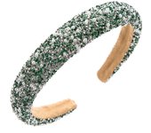 European and American New Sponge Colorful Pearl Water Diamond Hair Accessories Minimalist Pressing Party Headband for Women