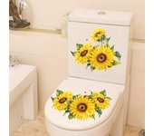 1PC Sunflower Cluster Sticker Bathroom Toilet Waterproof Toilet Lid Toilet Sticker Self adhesive Sticker