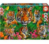 PUZZLE 500 PIEZAS JUNGLA DE TIGRES - EDUCA BORRAS