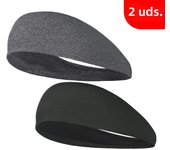 2PCS Sports Headband Elastic Sweatband Outdoor Running Cycling Yoga Gym Fitness Tennis Baseball Hair Band Bandage Headband Men