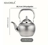 KEMORELA 1PCS Stainless Steel Water Kettle 1.2/1.5/2L Tea Pot Thicker With Filter Hotel Tea Pot Coffee Pot Induction Cooker Tea