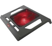 Trust Gaming Gxt 220 Kuzo - Base de Refrigeración para Portátil con Ventilador Silencioso y Gran Iluminación Roja