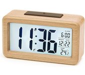 Reloj Despertador Digital, Despertador con Pantalla LED de Temperatura, Pantalla Grande, Reloj Despertador Pilas Brillo Regulable, Función Snooze【3 × AAA Baterías Necesarias】 oo4