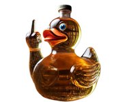 Botella de whisky de pato de dedo medio, decantador de whisky de pato de 13 cm, divertidas botellas de licor de pato, regalo de whisky para hombres, regalo de broma para bebedores.