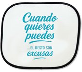 MERCHANDMANIA Parasol frase motivadora cuando quieres puedes sunshield coche